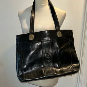 Marino Orlandi Large Leather Handbag Black